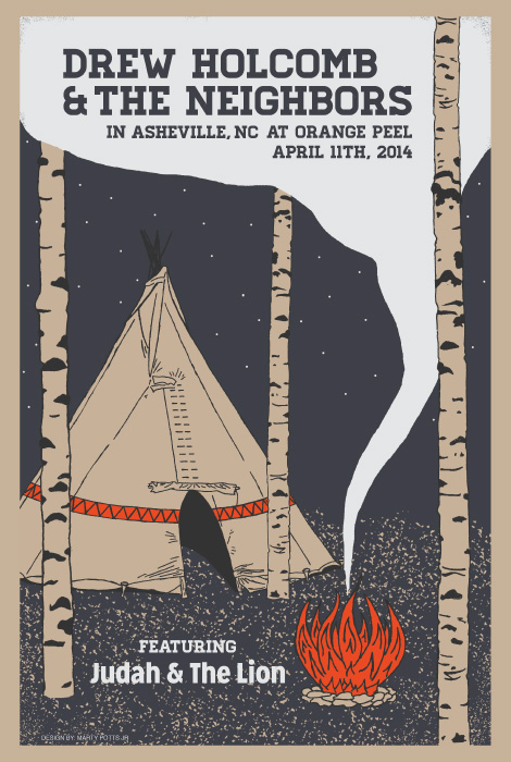 Drew Holcomb and The Neighbors Asheville Poster
